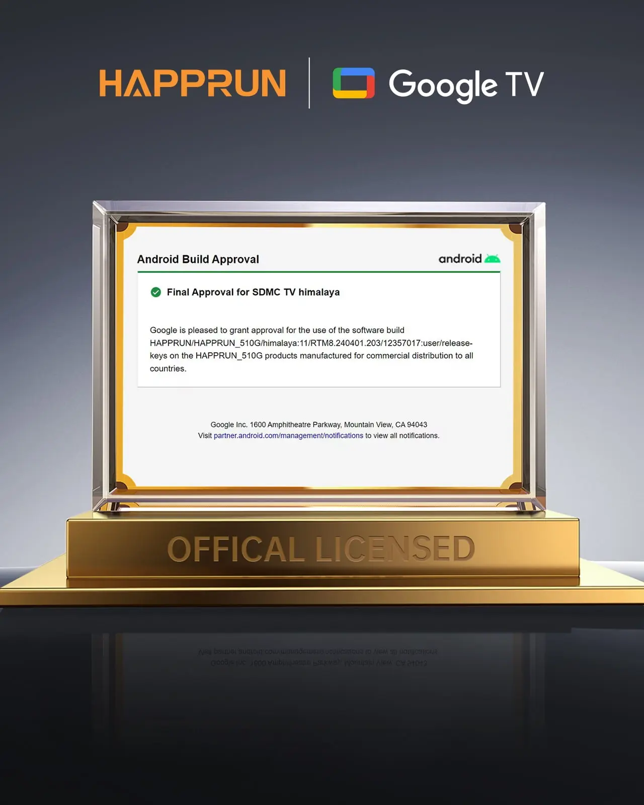 HAPPRUN 4K Google TV Projector with WiFi and Bluetooth,Google Officially Licensed,Dolby Audio image 2