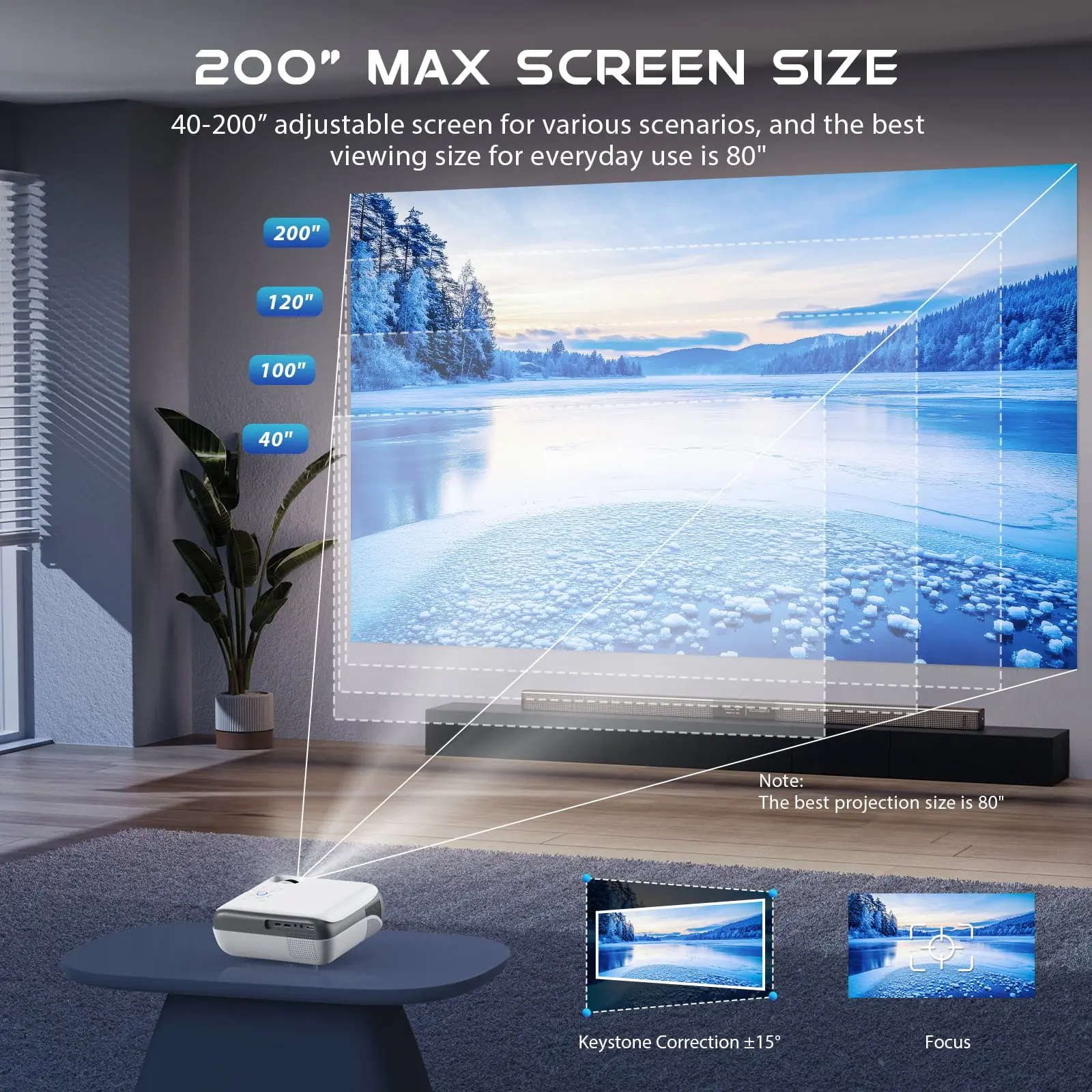 HAPPRUN 4K Google TV Projector with WiFi and Bluetooth,Google Officially Licensed,Dolby Audio image 6