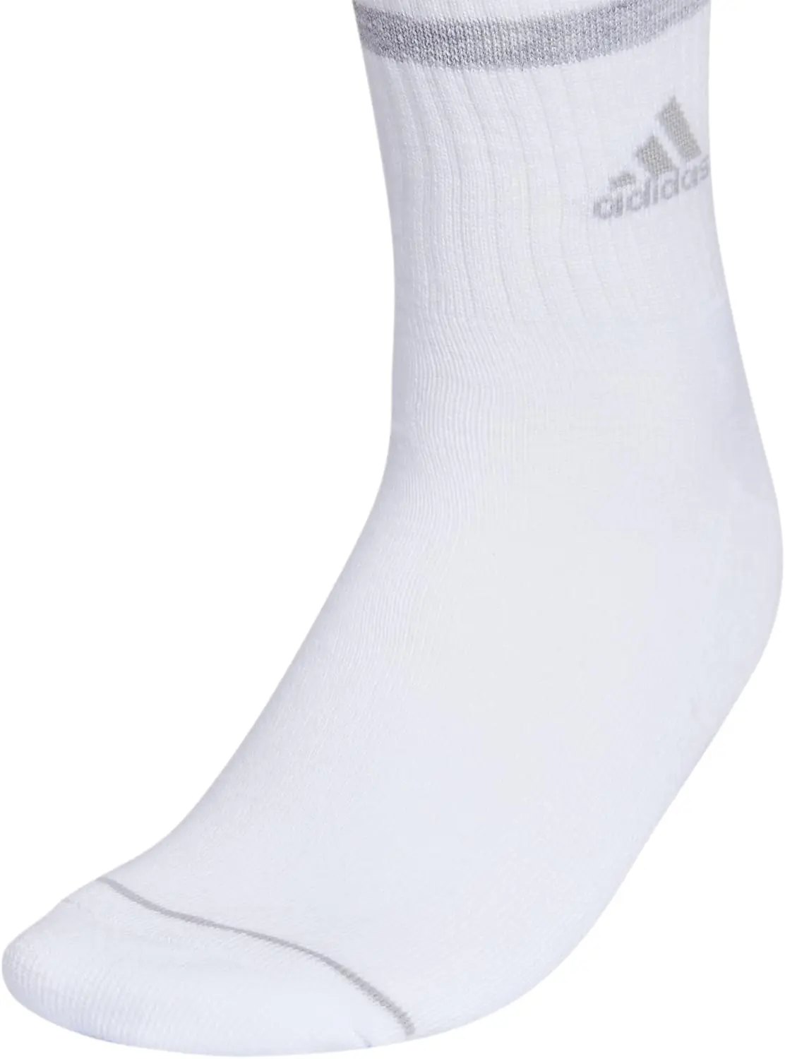 adidas Women's Crew Socks with Arch Compression 3-Pack, Comfortable, Sweat-Wicking, Stylish 3-Stripe image 4