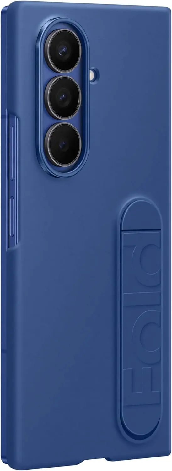 Samsung Galaxy Z Fold7 Silicone Phone Case, Protective Cover with Stand, Secure Grip, Soft, Comfortable Design, US Version, Navy image 2