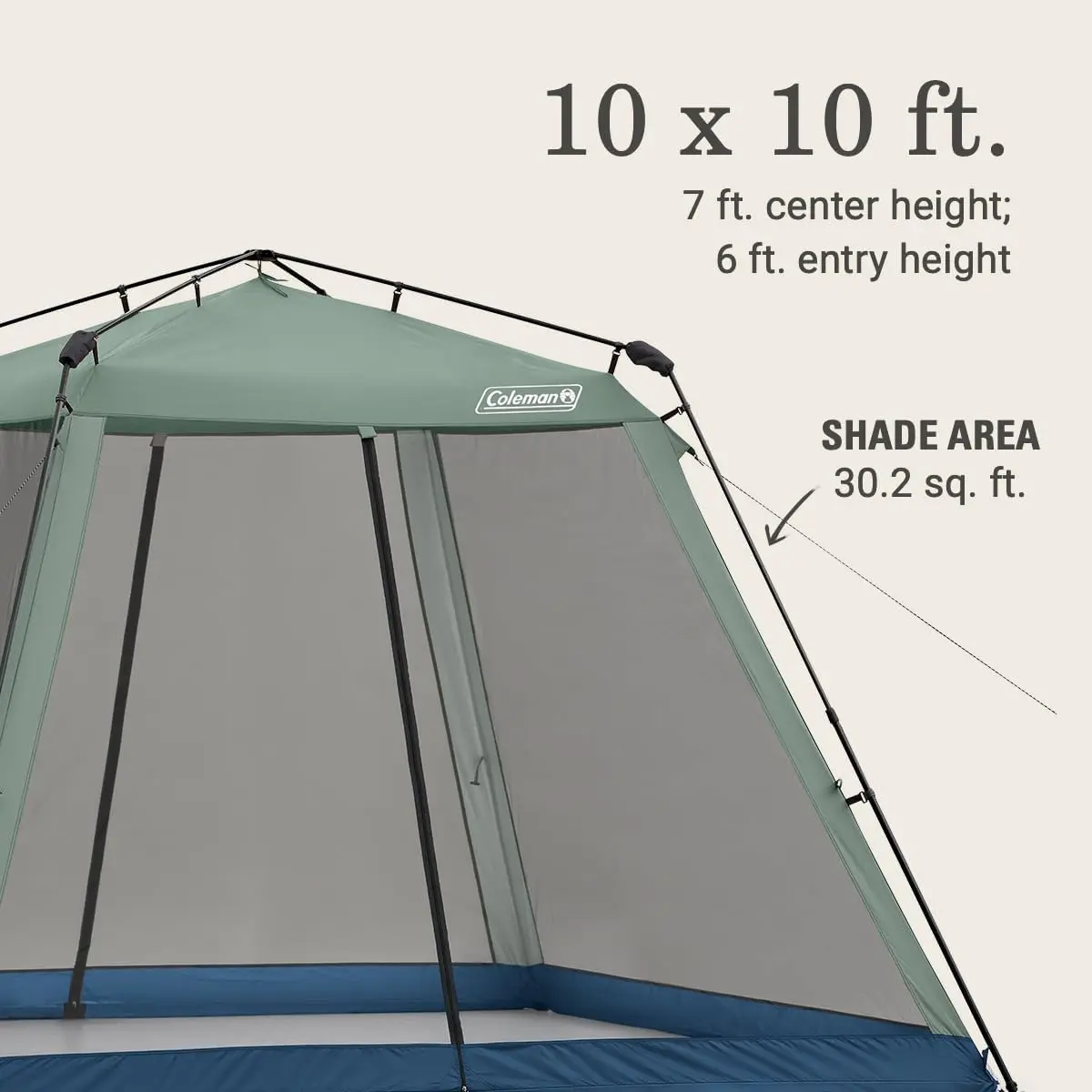 Coleman Skylodge Portable Screenhouse with 1-Minute Setup, Screened Gazebo for Bug-Free Lounging, Outdoor Sun Shade for Picnic, Events, Parties, Camping, & More image 2