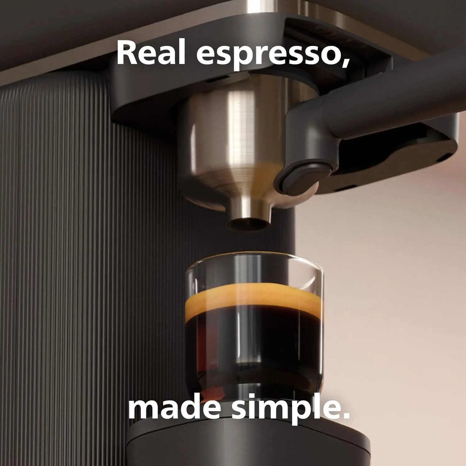 Philips Baristina Espresso Machine+Milk Frother Bundle. Real espresso. Compact coffee machine, portafilter, grinder, Cafe Crema. Dairy & Non-Dairy Milk foam​. Hot & Cold. Easy Clean. Black (BAR303/60) image 2