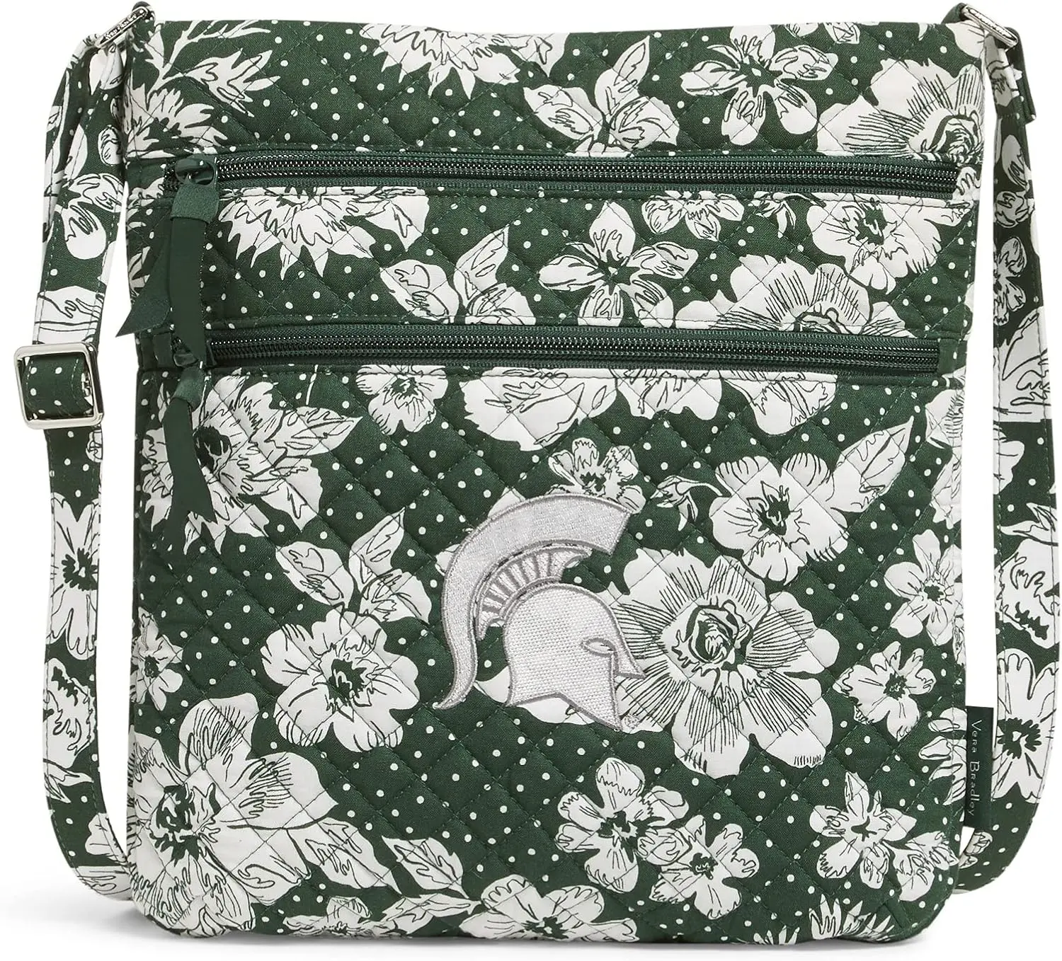 Vera Bradley Cotton Collegiate Triple Zip Hipster Crossbody Purse (Multiple Teams Available) image 1