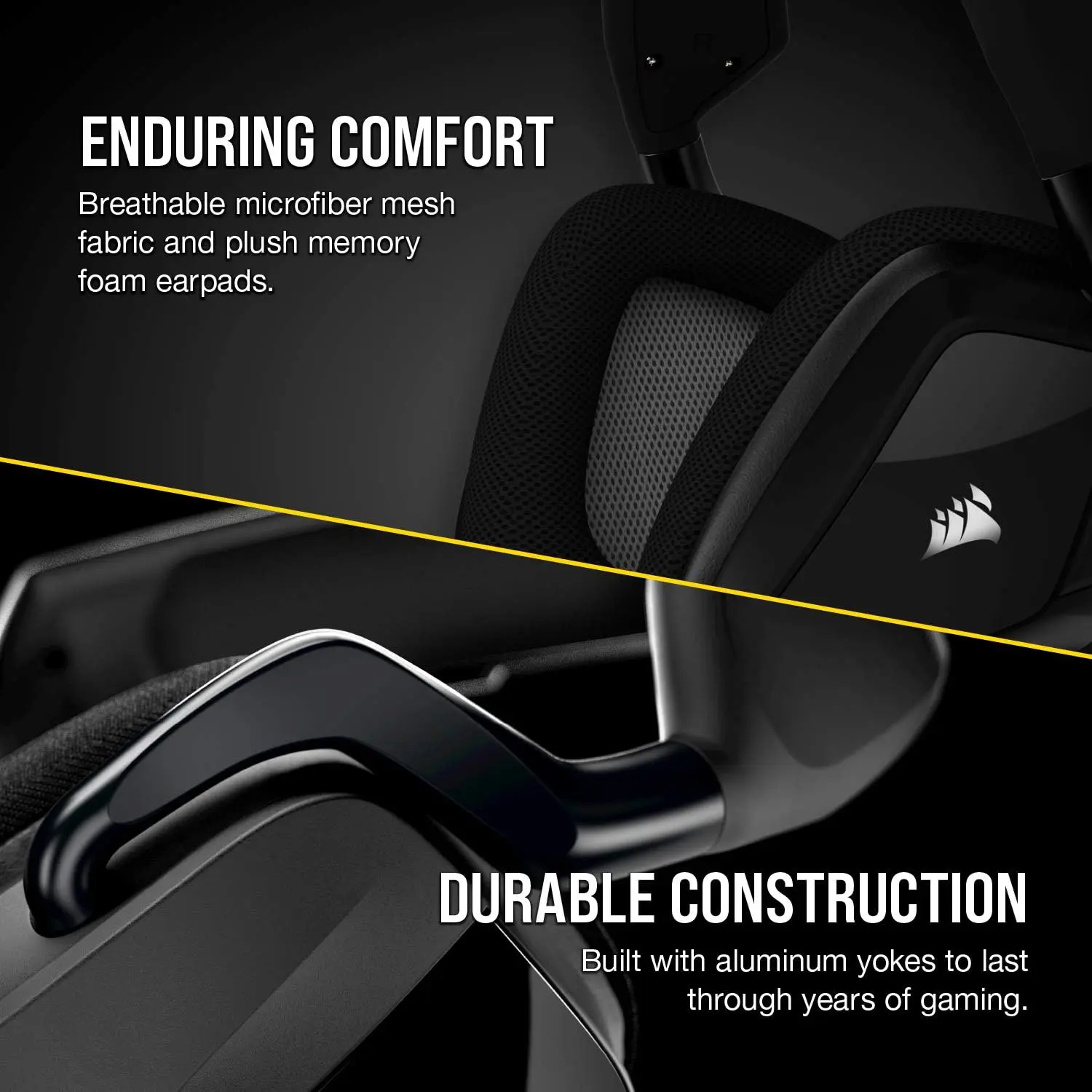 CORSAIR VOID RGB ELITE Wireless Gaming Headset – 7.1 Surround Sound – Omni-Directional Microphone – Microfiber Mesh Earpads – Up to 40ft Range – iCUE Compatible – PC, Mac, PS5, PS4 – Carbon image 4