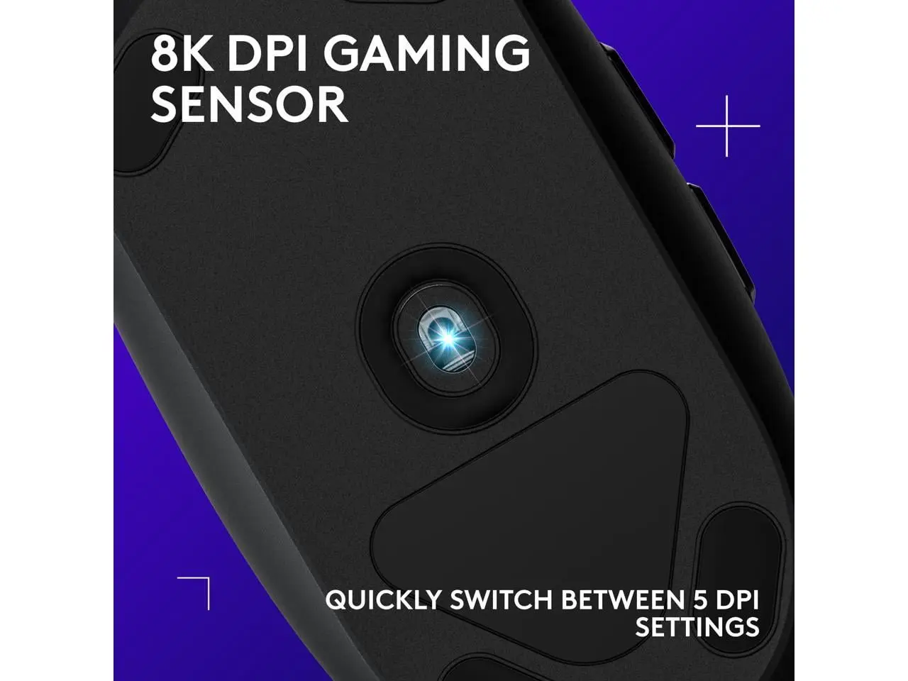 Logitech G203 Wired Gaming Mouse, 8,000 DPI, Rainbow Optical Effect LIGHTSYNC RGB, 6 Programmable Buttons, On-Board Memory, Screen Mapping, PC/Mac Computer and Laptop Compatible - Black image 2