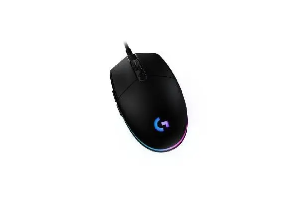 Logitech G203 Wired Gaming Mouse, 8,000 DPI, Rainbow Optical Effect LIGHTSYNC RGB, 6 Programmable Buttons, On-Board Memory, Screen Mapping, PC/Mac Computer and Laptop Compatible - Black image