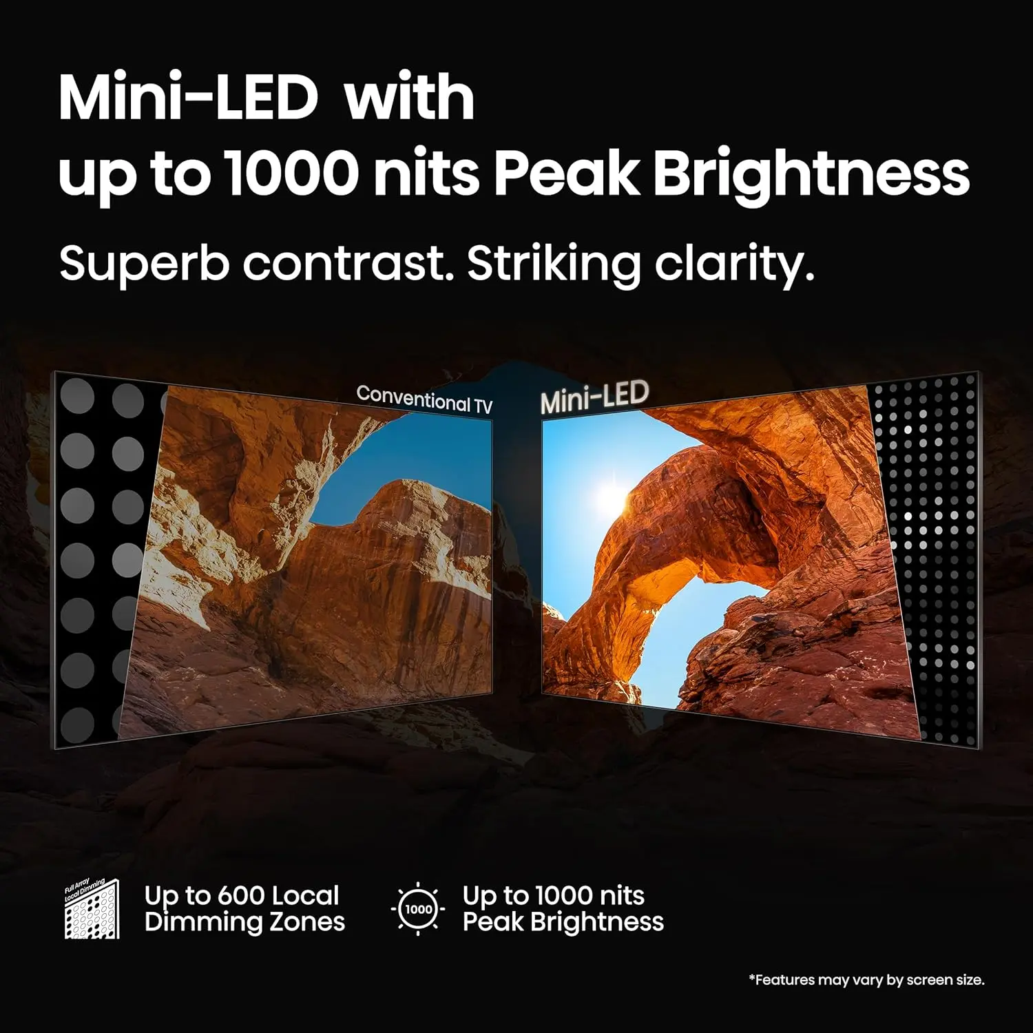 Hisense 85" Class U6 Series Mini-LED 4K UHD Smart Fire TV (85U65QF, 2025 Model) - QLED, Native 144Hz, HDR10+, Dolby Vision IQ, Dolby Atmos, Game Mode Pro, ALLM, Alexa Built in, Black image 4