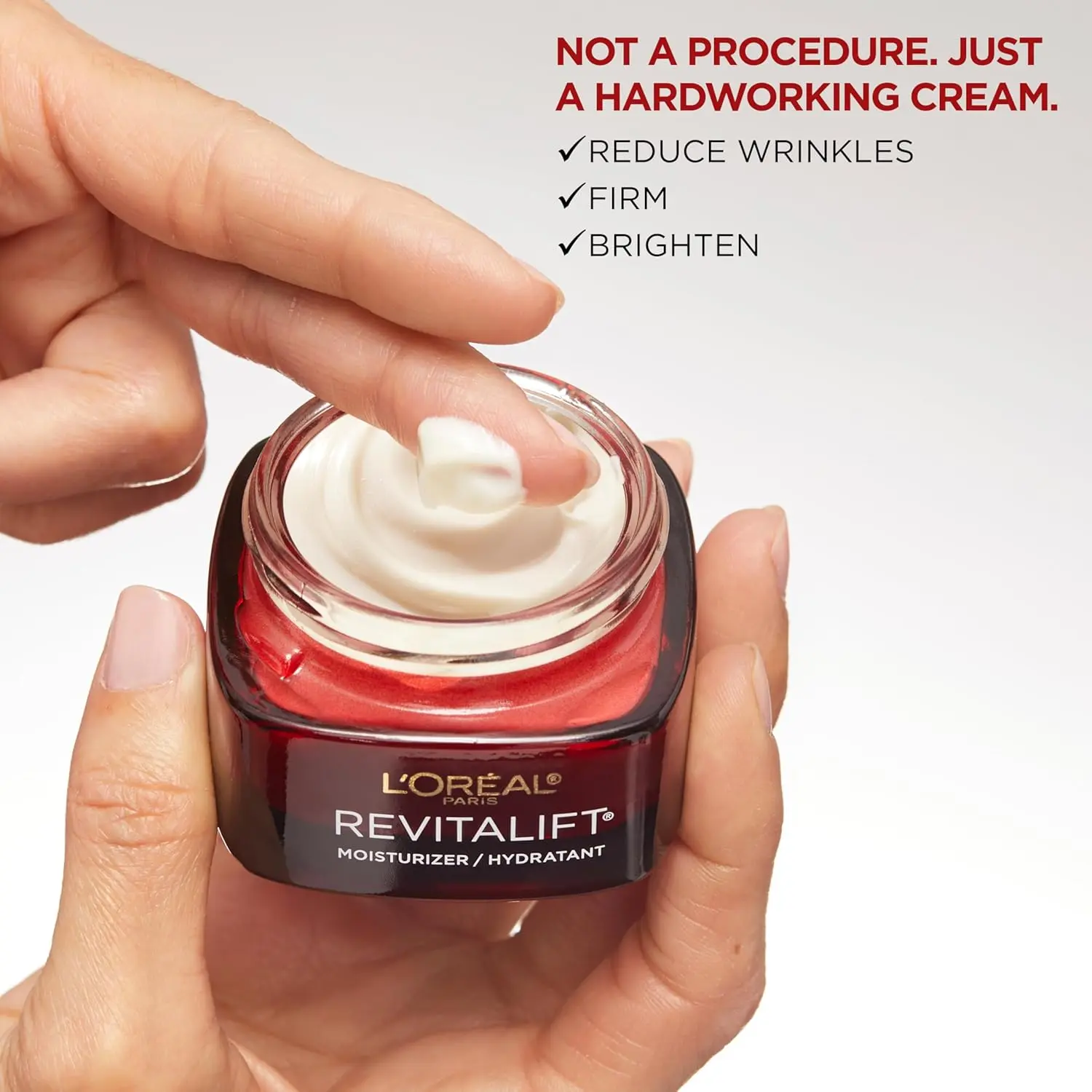 L'Oreal Paris Revitalift Triple Power Anti-Aging Face Moisturizer, Pro Retinol, Hyaluronic Acid & Vitamin C to Reduce Wrinkles, Firm & Brighten Skin, 1.7 Oz image 6