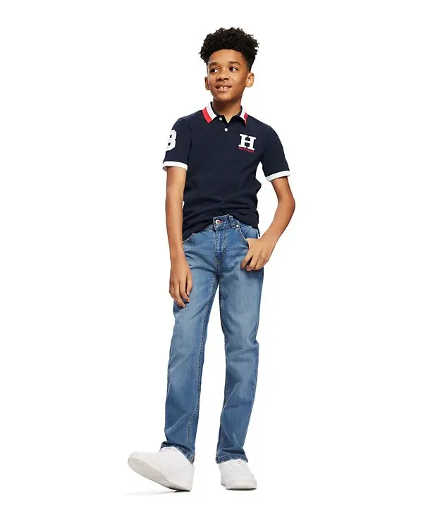 Big Boys Striped Collar Embroidered Matt Polo image 5