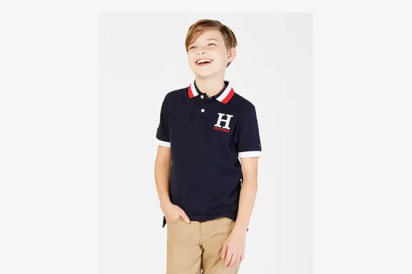 Big Boys Striped Collar Embroidered Matt Polo image