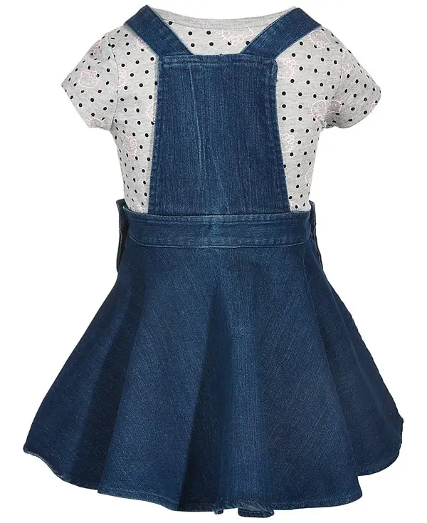 Little Girls 2-Pc. Denim Skirtall & T-Shirt Set image 2