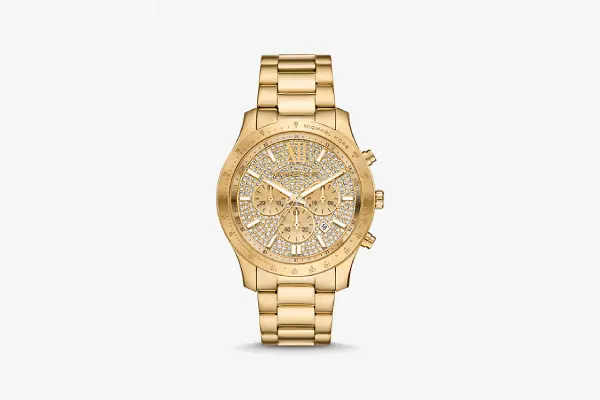 Oversized Berkley Pavé Gold-Tone Watch image