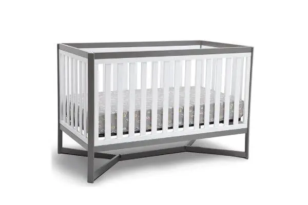 Delta Children Tribeca 4-in-1 Convertible Crib, White/Grey image