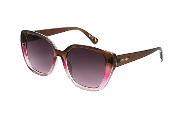Nine West Women's Raina Cat Eye Sunglasses, Purple, 53 mm image