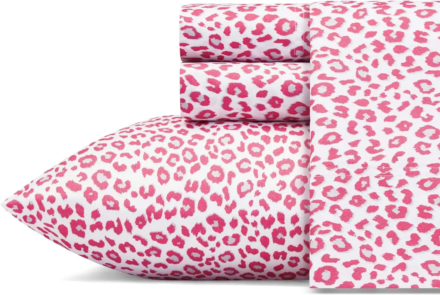 Betsey Johnson - Queen Bed Sheets, Soft Bedding with Matching Pillowcase, Fade & Wrinkle Resistant, Lightweight for Year Round Use (Leopard) image 1