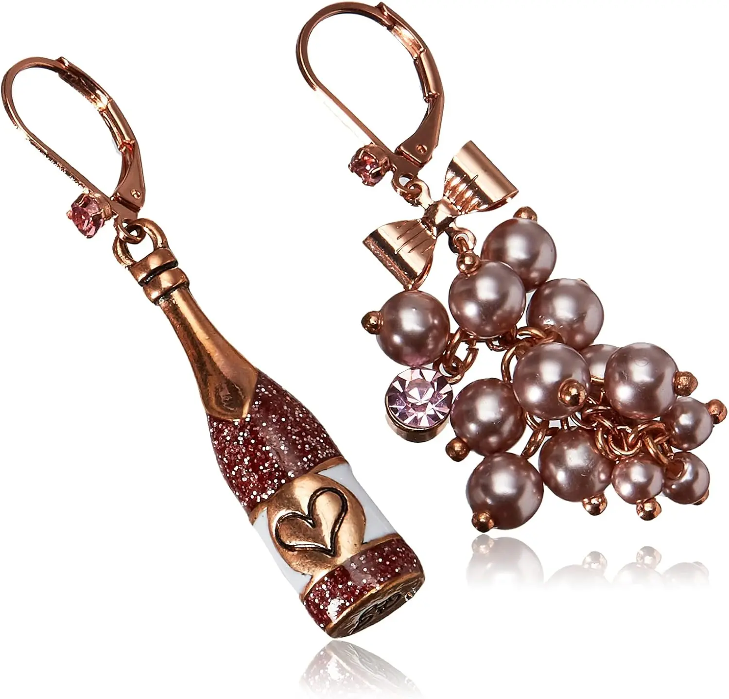 Betsey Johnson Non-Matching Flower Earrings image 2