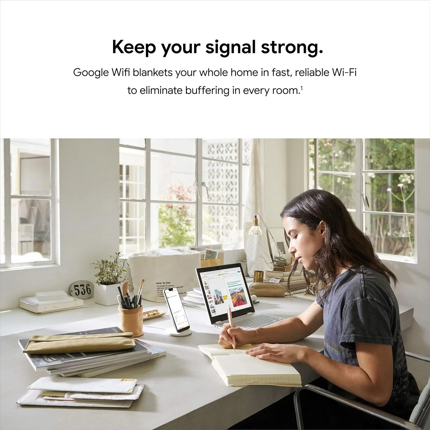 Google Wifi - AC1200 - Mesh WiFi System - Wifi Router - 1500 Sq Ft Coverage - 1 pack image 2