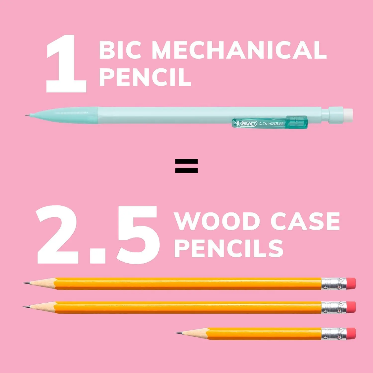 BIC Xtra-Smooth Pastel Mechanical Pencils with Erasers, Medium Point (0.7mm), 40-Count Pack, Bulk Mechanical Pencils for School or Office Supplies image 7