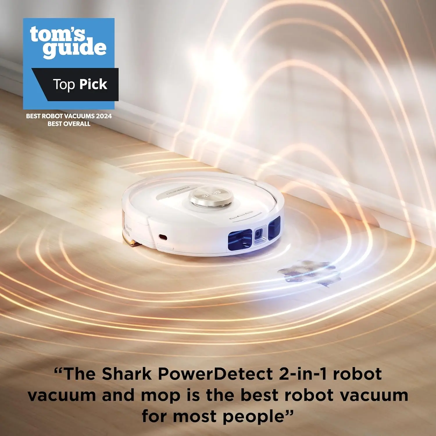 Shark Robot Vacuum & Mop Combo, PowerDetect NeverTouch Pro,Self-Emptying,Self-Refill with Self-Clean Pad Wash & Dry, 60-Day Debris Capacity,30-Day Refill Tank, 5PowerDetect Technologies,White,AV2800ZE image 14