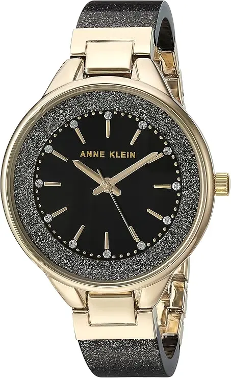 Anne Klein Women's Premium Crystal Accented Resin Bangle Watch image 1