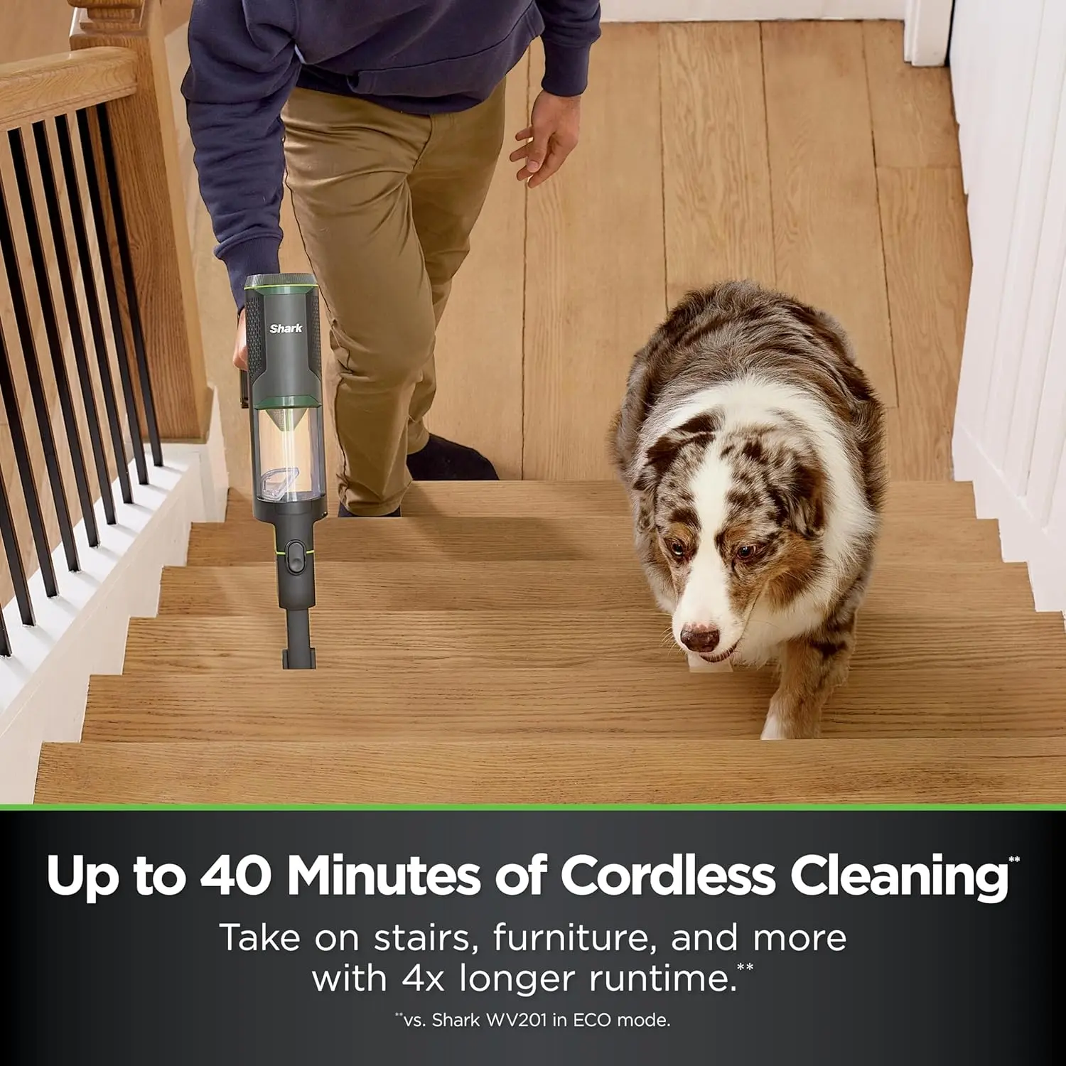 Shark PowerBoost Cordless 2-in-1 Car/Home Handheld PowerVac, Powerful Suction, 40 Minute Runtime, Portable, 3 Cleaning Modes, LED Screen, Furfins Tool, Duster Crevice Tool, Charcoal, BH102 image 5