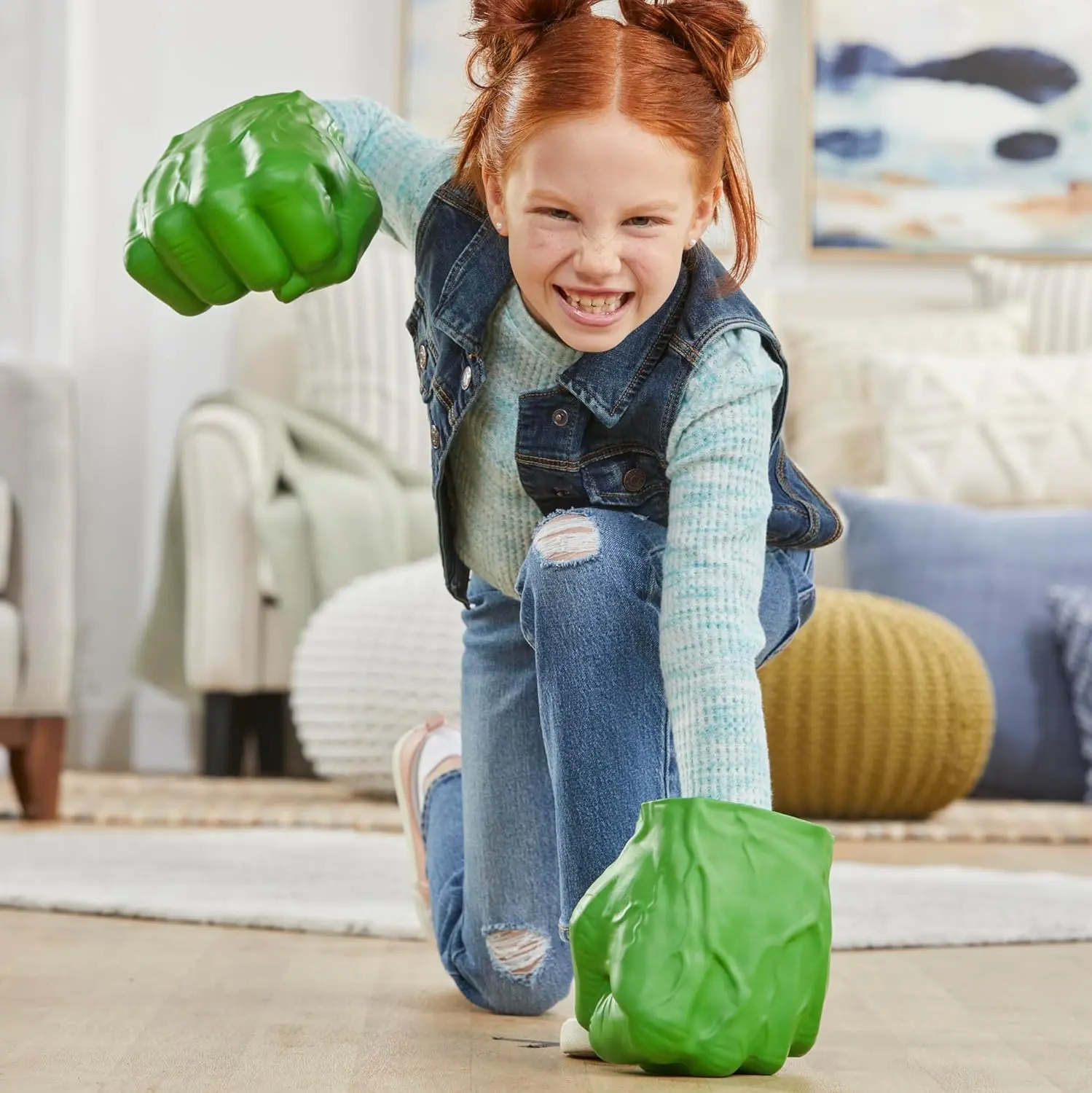 Marvel Hulk Gamma Smash Fists, Soft Foam Role Play Toy, Avengers Super Hero Toys for Kids Ages 5 and Up image 7