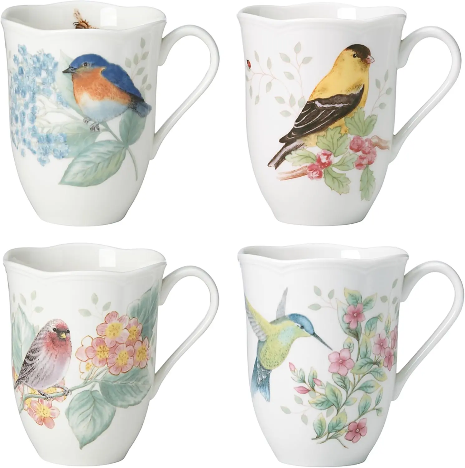 Lenox Butterfly Meadow Flutter Porcelain Mugs, Set of 4, Multicolor image 1