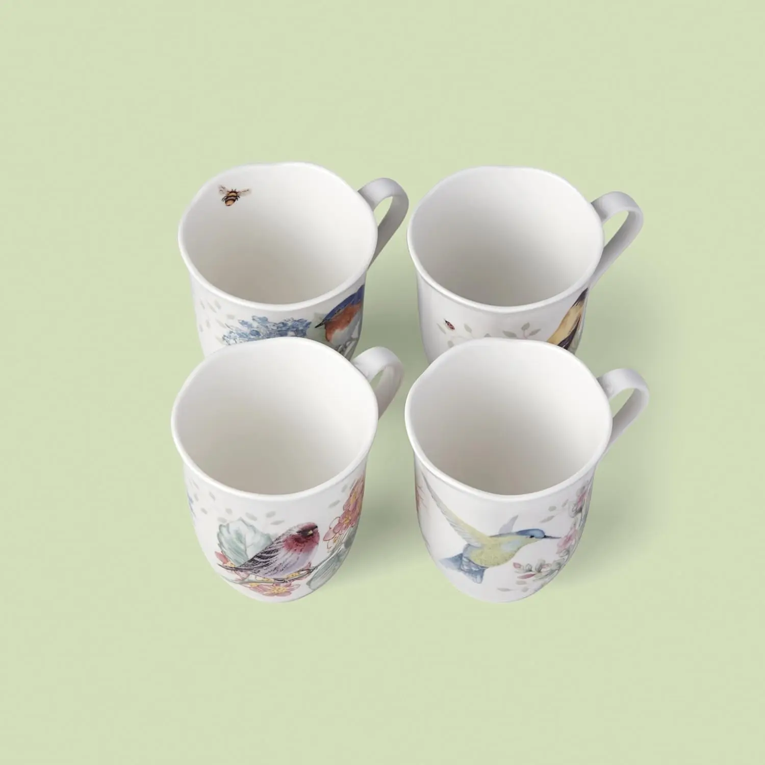 Lenox Butterfly Meadow Flutter Porcelain Mugs, Set of 4, Multicolor image 5