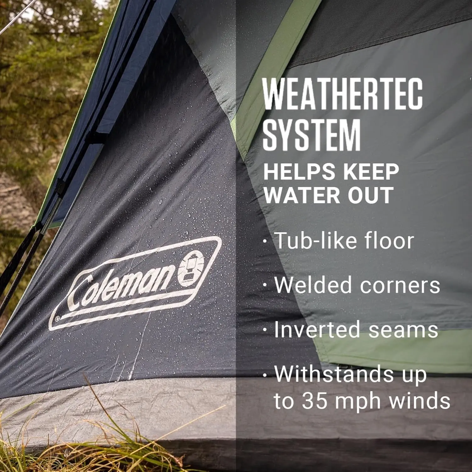 Coleman Skydome Tent with 5 Minute Setup, 2/4/6/8 Person Weatherproof Tent with Rainfly & Carry Bag, 20% More Headroom Than Traditional Canopies image 5