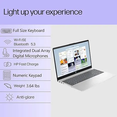 HP Laptop Computer 15.6" FHD for Student Home and Business, Intel 4-Core Processor (Beat i3-1115G4), 32GB DDR4 RAM, 1TB PCIe SSD, WiFi 6E, Bluetooth 5.3, Type-C, HDMI, Windows 11 Pro, BEF-ectoy image 3