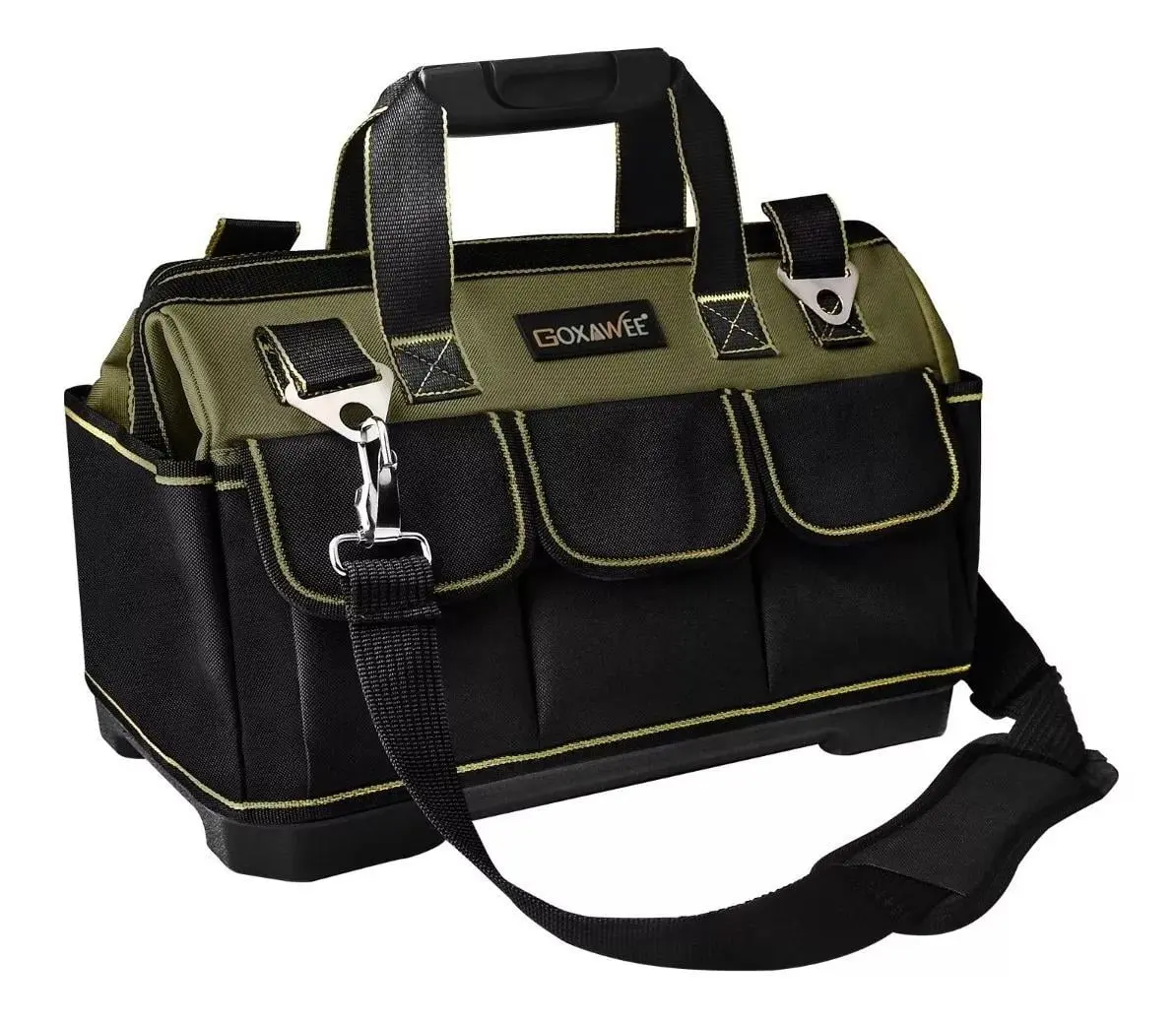 GOXAWEE 17-inch Tool Bag with 16 Pockets, Waterproof Oxford Canvas Hand Tool Storage Bag, Tool Kit Organizer Bag image 1