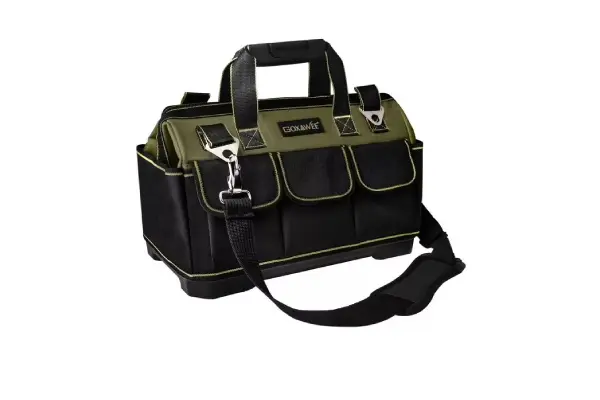 GOXAWEE 17-inch Tool Bag with 16 Pockets, Waterproof Oxford Canvas Hand Tool Storage Bag, Tool Kit Organizer Bag image