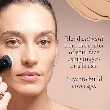  Click to see full view LAURA GELLER Double Take Liquid Foundation | Medium to Full Coverage, Natural Matte Finish, Medium image 4
