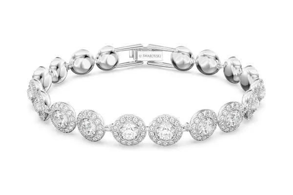Swarovski Una Angelic Bracelet with White Crystals on a Rhodium Plated Setting image