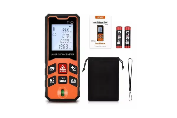 GOXAWEE Laser Measure, 328Ft Digital Laser Distance Meter with Bubble Levels image
