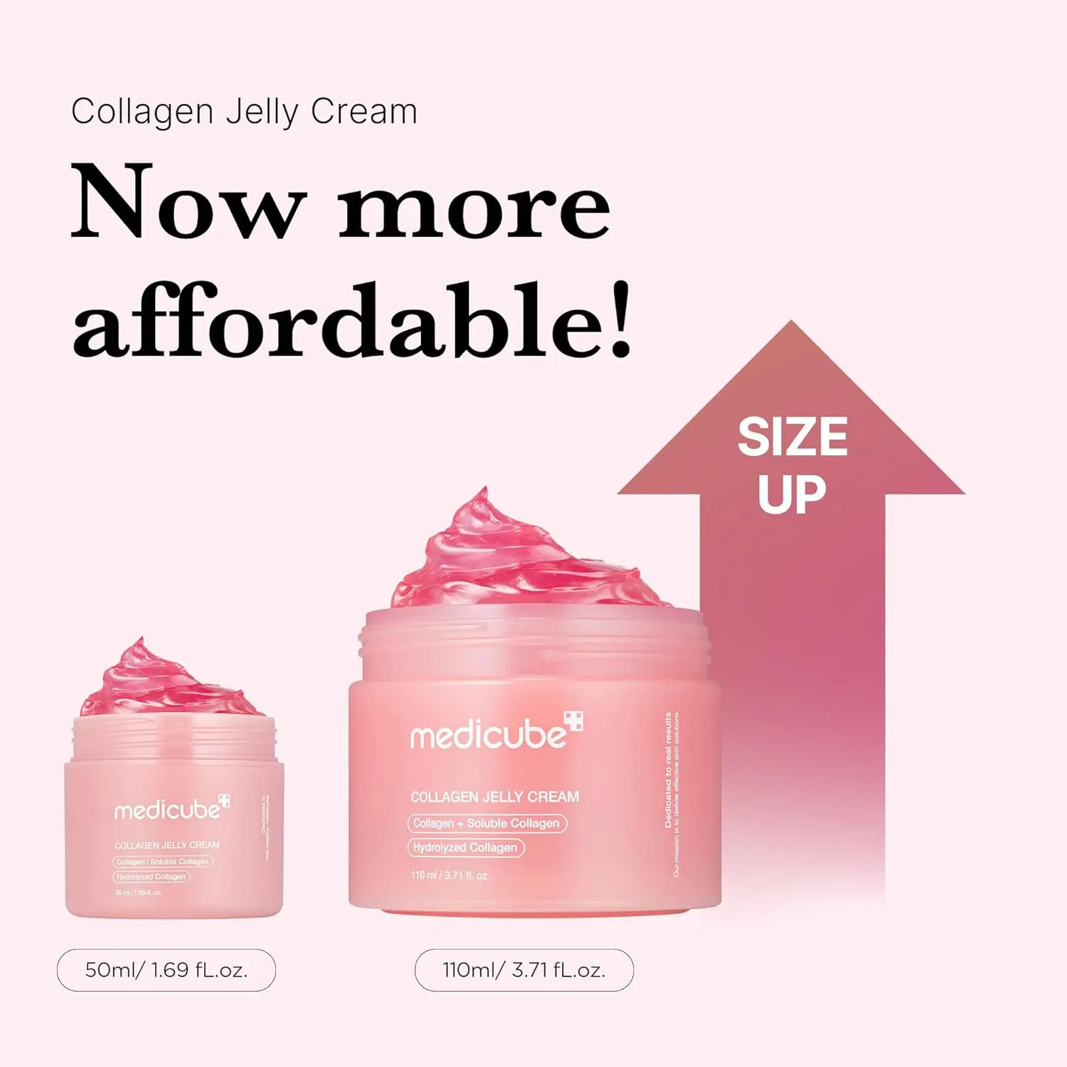 medicube Collagen Jelly Cream- Niacinamide & Freeze-Dried Hydrolyzed Collagen-Boosts skin barrier hydration & gives 24h Glow & Firmer looking skin | No artificial color, Korean skincare (3.71 fl.oz.) image 2