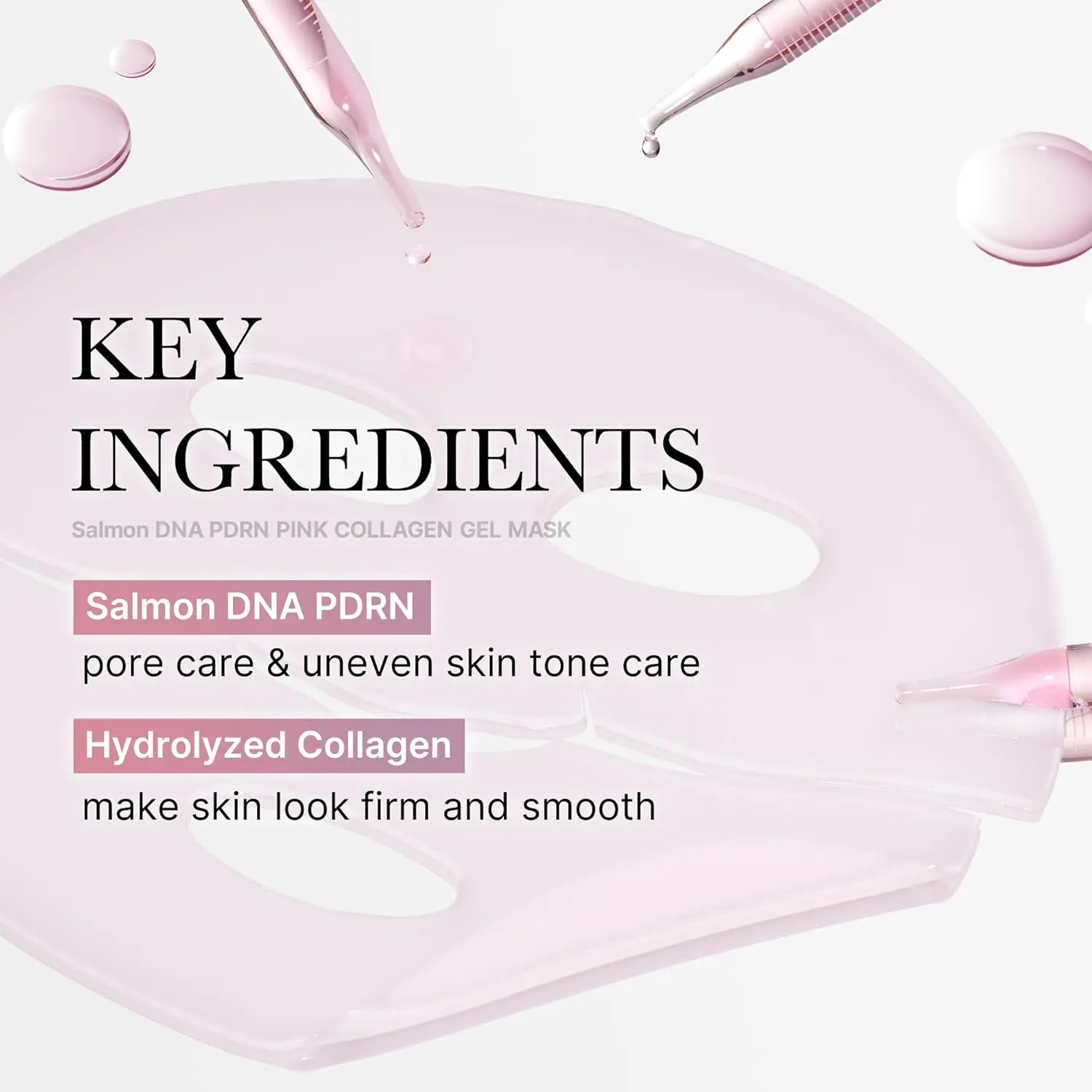 medicube Salmon DNA PDRN pink collagen jelly gel mask | overnight face mask for glass glow skin- elasticity, hydrating, firming and moisturizing | korean skincare, 28g, 4ea image 6
