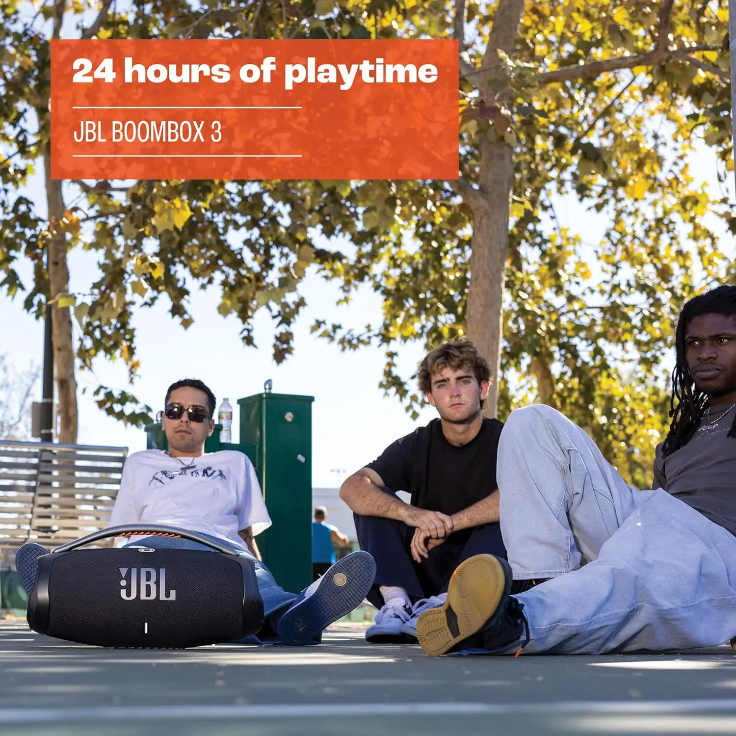 JBL Boombox 3 Black Portable Bluetooth Speaker with Massive Sound, Deepest Bass, IPX7 Waterproof, 24H Playtime, PartyBoost image 3