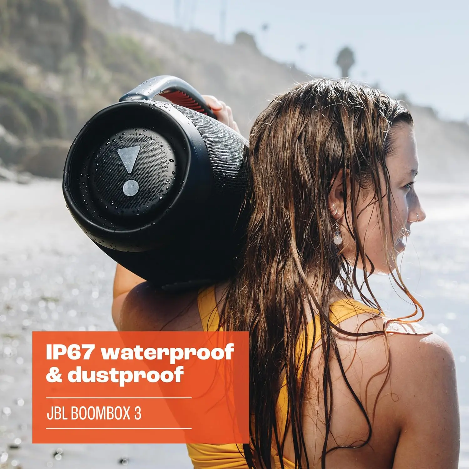 JBL Boombox 3 Black Portable Bluetooth Speaker with Massive Sound, Deepest Bass, IPX7 Waterproof, 24H Playtime, PartyBoost image 4