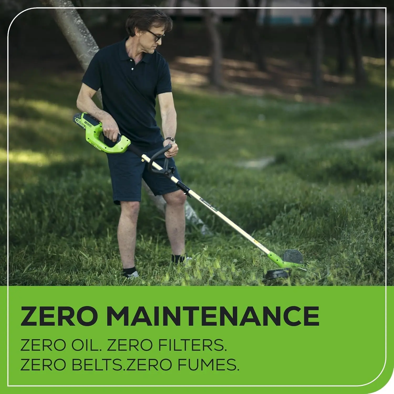 Greenworks 40V Lawn Care Combo Kit, Trimmer & Blower for Edging & Leaf Cleanup, 2.0Ah Battery & Charger (Gas-Free Yard Duo) image 10