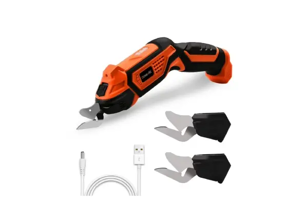 GOXAWEE Lightweight Farbric Cordless Electric Scissors, Black, 10.35 x 4.06 x 2.32 Inches, G5269-N image