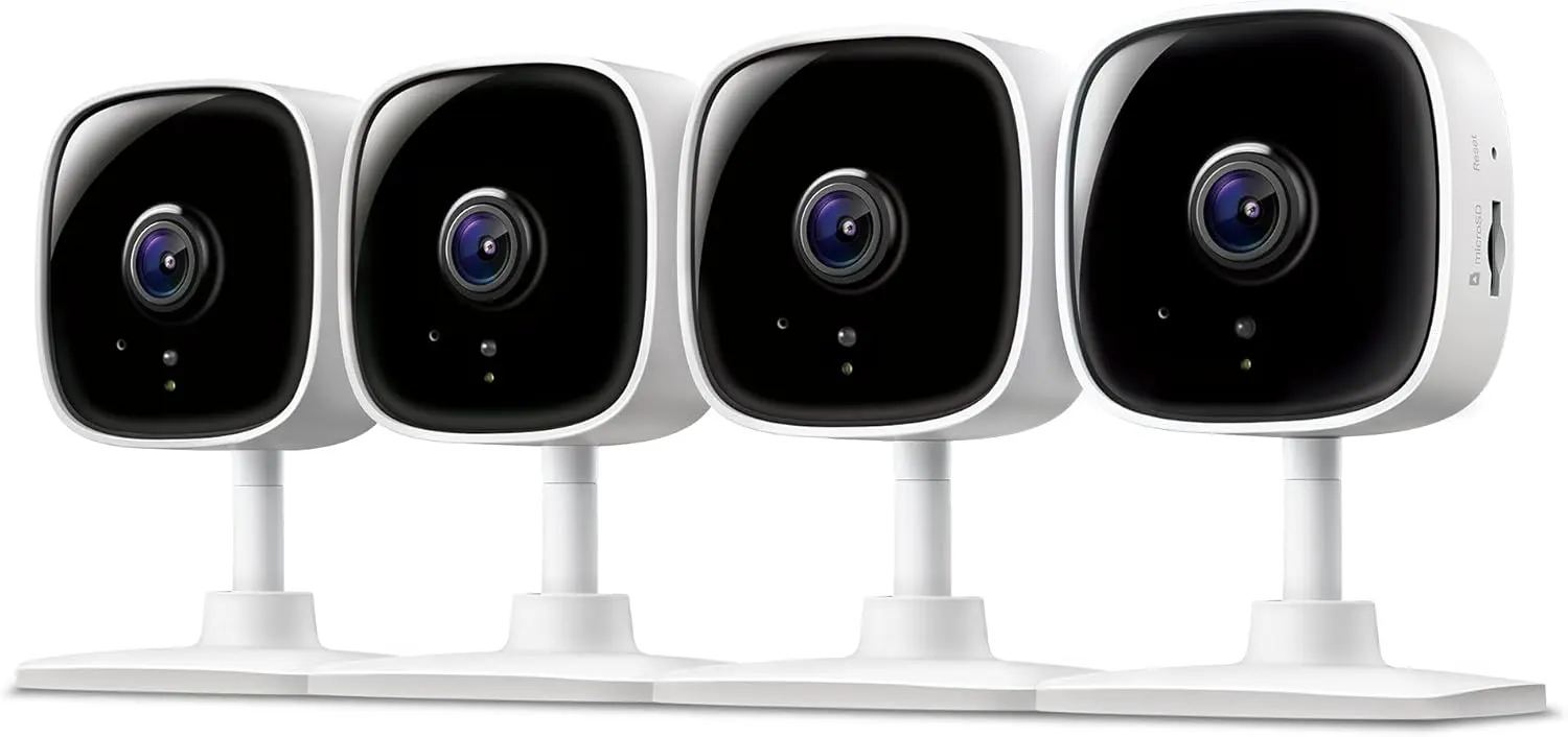 Tapo by TP-Link 1080P Indoor Security Camera for Baby Monitor, Pet Camera w/Motion Detection, 2-Way Audio Siren, Night Vision, Cloud & SD Card Storage, Works w/Alexa & Google Home, C100(4-Pack) image 1