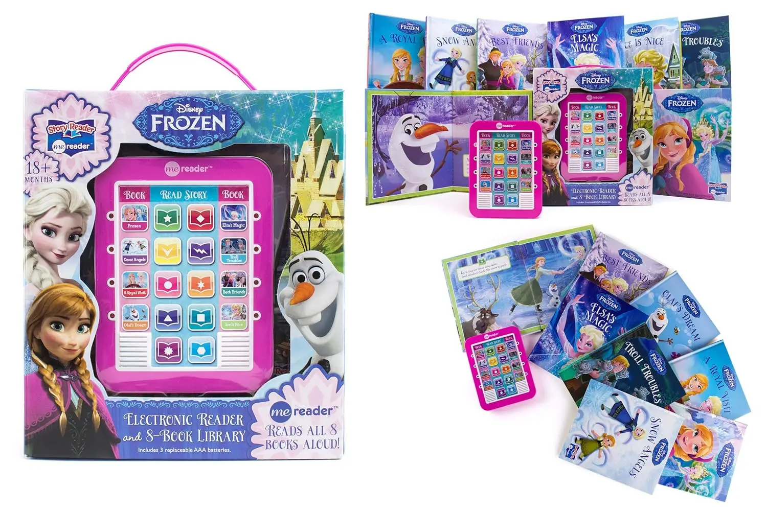 Disney Frozen Elsa, Anna, Olaf, and More! - Me Reader Electronic Reader and 8-Sound Book Library – Great Alternative to Toys for Christmas - PI Kids image 7