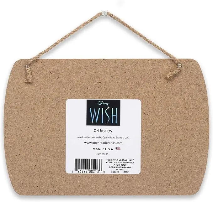 Disney Wish Wishes Come True Hanging Wood Wall Decor - Inspirational Wish Sign for Kids' Bedroom or Play Room image 3