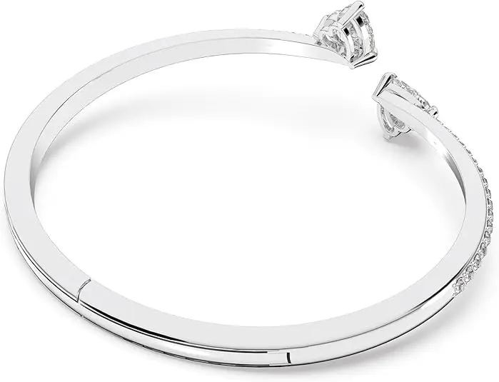 Swarovski Soul Heart Bangle Bracelet Collection, Rhodium Finish, Clear Crystals image 4