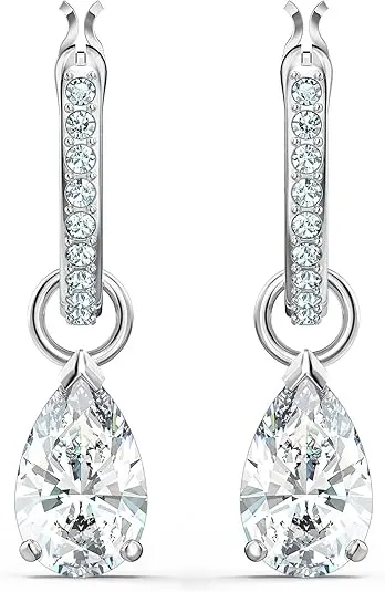Swarovski Attract Necklace, Earring, and Bracelet Crystal Jewelry Collection, Rhodium Tone Finish image 1