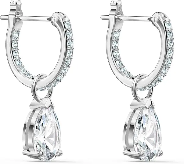 Swarovski Attract Necklace, Earring, and Bracelet Crystal Jewelry Collection, Rhodium Tone Finish image 2