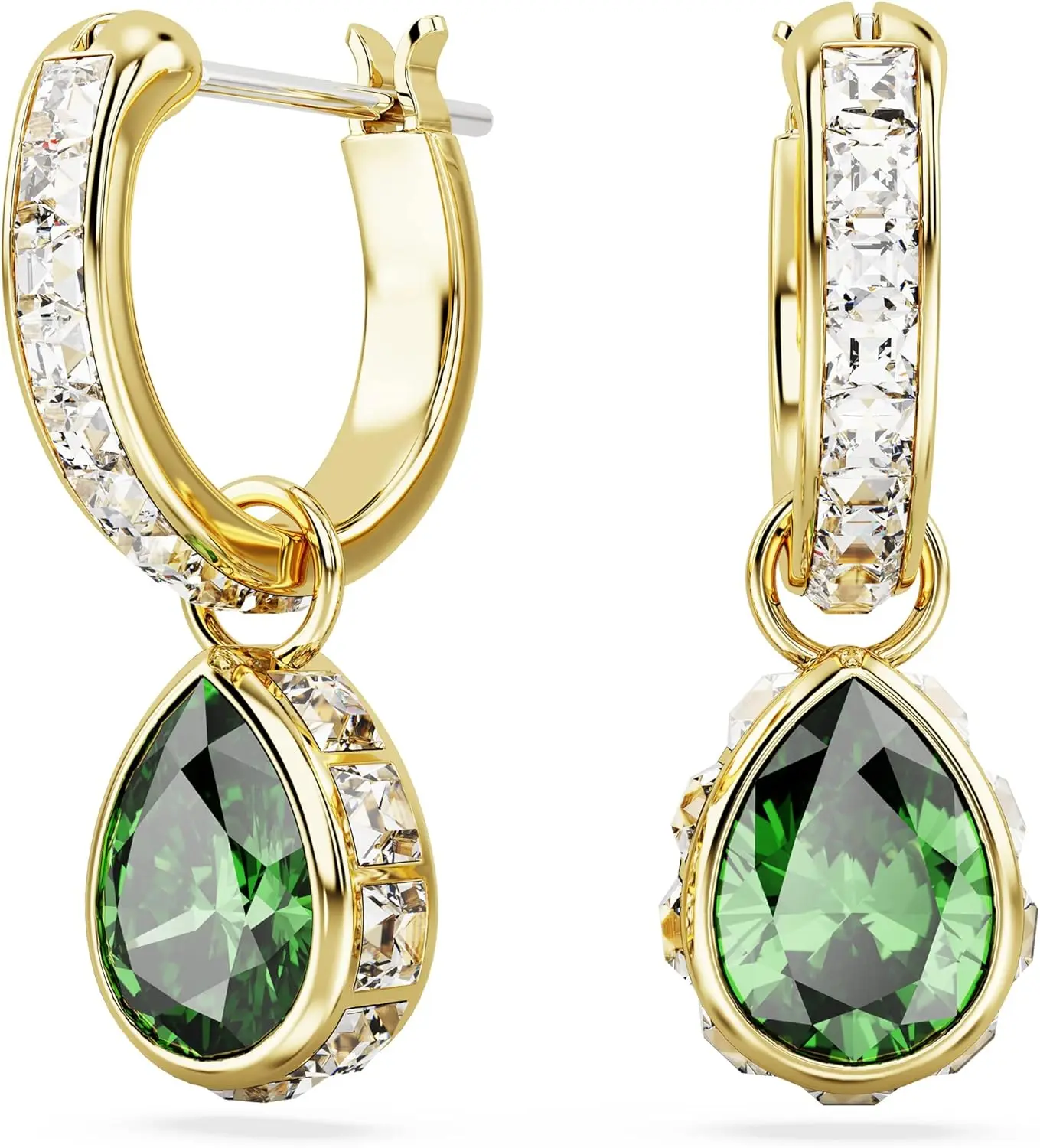 Swarovski Chroma Stud Earring Collection, Rhodium and Gold Tone Finishes, Multi-Color Crystals image 1