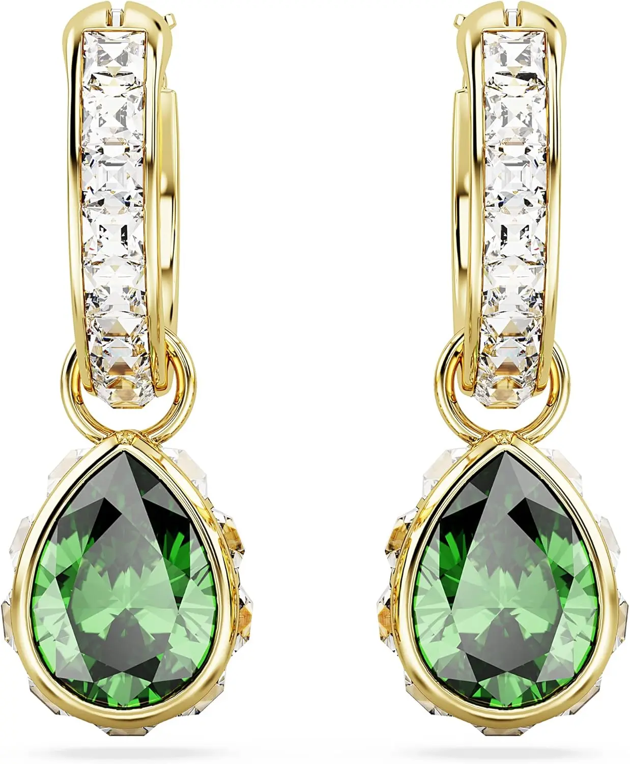 Swarovski Chroma Stud Earring Collection, Rhodium and Gold Tone Finishes, Multi-Color Crystals image 2