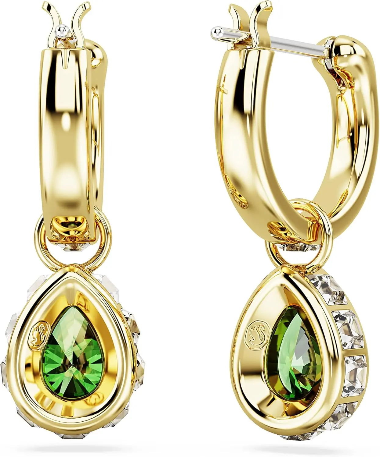 Swarovski Chroma Stud Earring Collection, Rhodium and Gold Tone Finishes, Multi-Color Crystals image 4